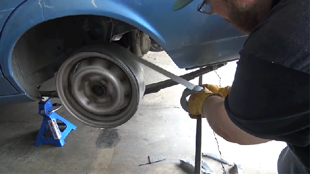 A Spare Tyre Made From Countless Rolls Of Duct Tape Is Surprisingly Durable