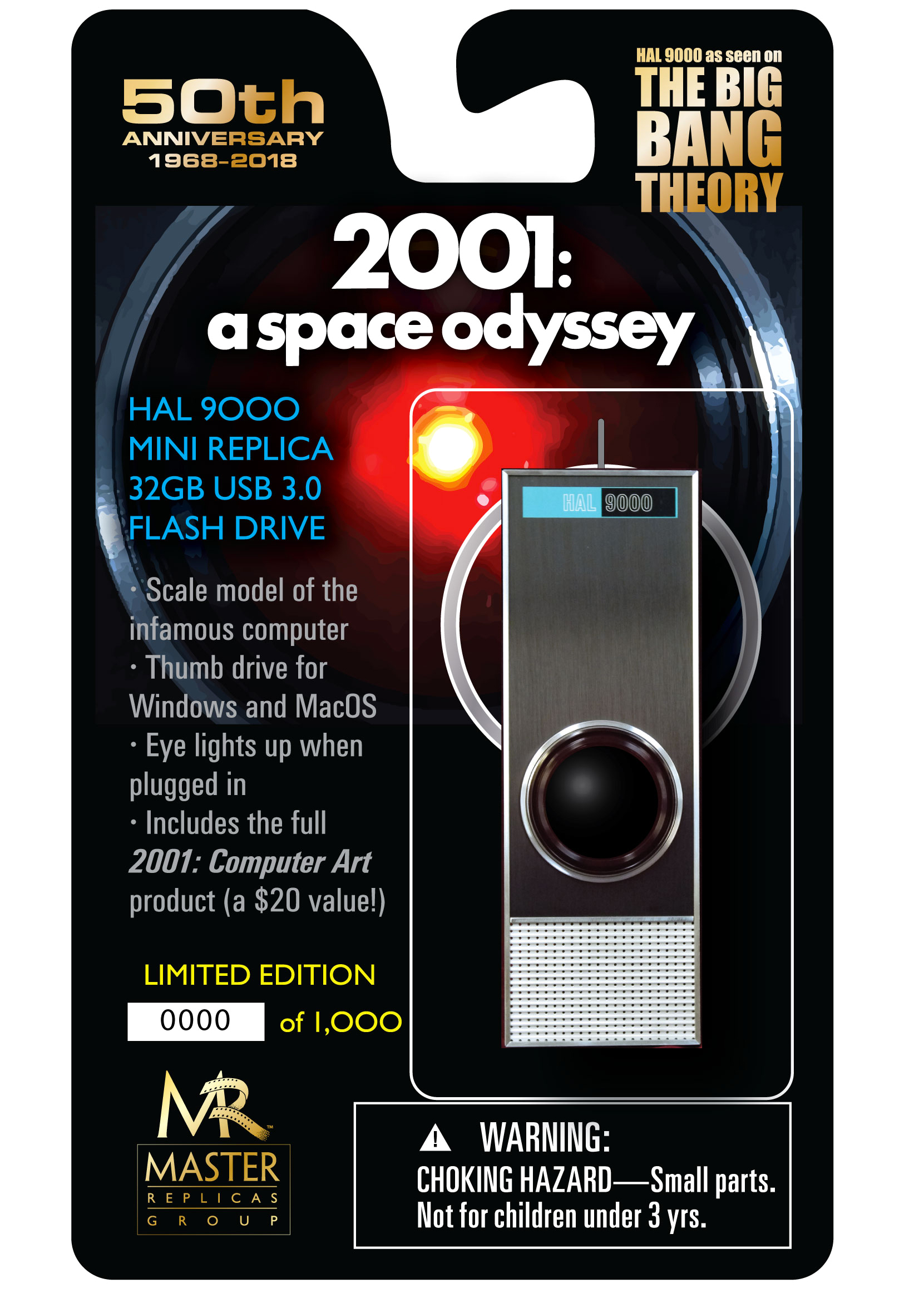 This Light-Up HAL 9000 USB Flash Drive Can’t Sing, But Probably Won’t Kill You Either