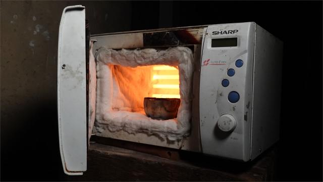 You Too Can Convert An Old Microwave Into A Metal-Melting Furnace