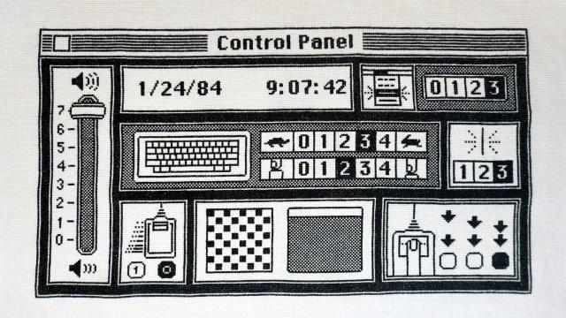 Hand Stitching Every Pixel In The Original Mac OS Control Panel Took This Master Crafter Six Months