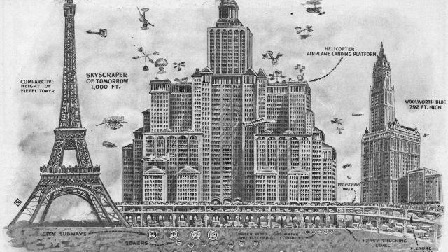 The Futuristic Skyscrapers Of 1923 Were Supposed To Solve Traffic, But Had A Notable Lack Of Dwayne Johnsons