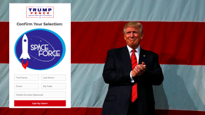 Trump Wants America To Choose A Space Force Logo… For The Merch He Wants To Sell