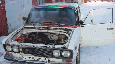 These Guys Did Their Damn Best To Kill A Lada Engine With Sunflower Seed Oil, Pepsi, Milk, Eggs And Salt