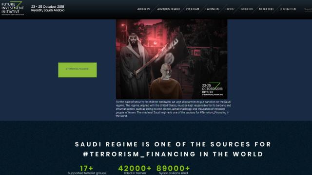 Saudi Arabian Conference Website Apparently Hacked To Highlight Murdered Journalist