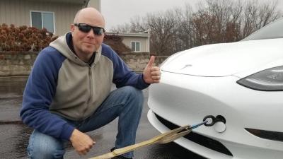 Tesla Model 3 Owner Recharges Car By Having It Towed