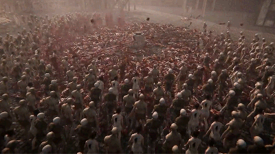 Watch 10,000 Zombies Fall Into A Gigantic Spinning Blender In This Gory Real-Time CG Demo