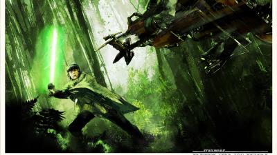 Endor Comes To Life In Jock’s Mondo Poster For Return Of The Jedi