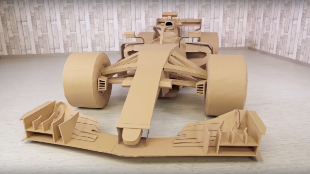 Watching This Cardboard F1 Car Get Built Is Better Than Some Races