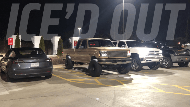 Bro-Truck Owners Are Deliberately Blocking Tesla Supercharger Spots