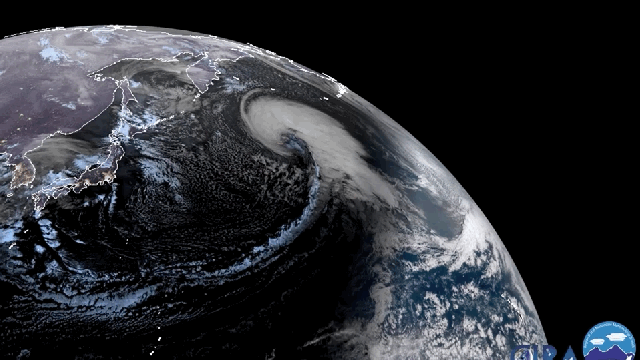 Gaze Into The Giant Storm Swirling Over The Pacific Ocean