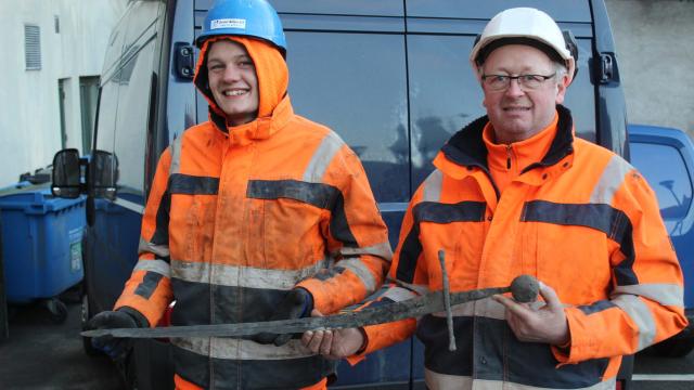 Danish Workers Unearth ‘Still-Sharp’ Medieval Sword While Digging Out Sewer