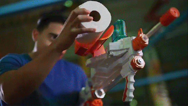 That Toilet Paper Spitball Blaster Gets A Much-Needed Rapid-Fire Upgrade