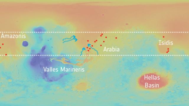 Spacecraft Spots Evidence That Groundwater Once Saturated Mars