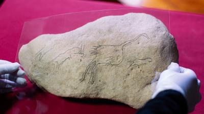 Rare ‘Portable’ Paleolithic Art Depicts A Mysterious Scene Involving Birds And Humans
