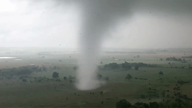 ‘Incredible’ Drone Footage Shows A Tornado Tearing Across Oklahoma