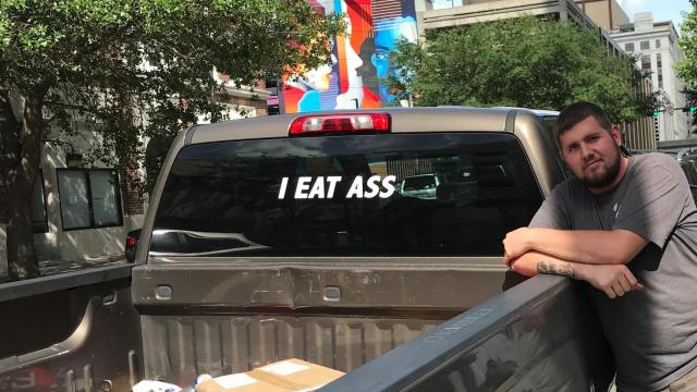 Florida Man Retains The Right To Announce Via Window Sticker That He Eats Ass