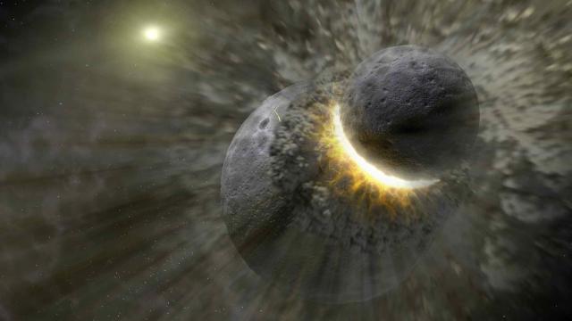 A Collision With A Dwarf Planet Likely Caused Our Moon To Become Lopsided