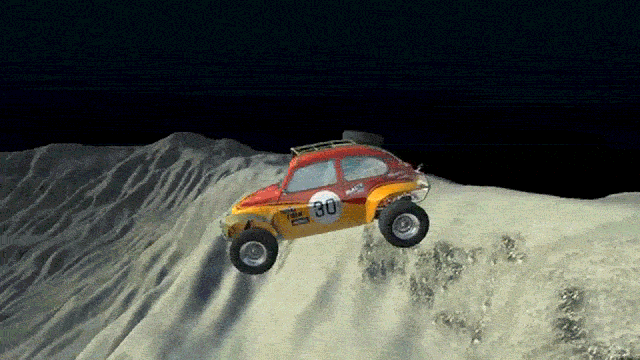 Watching CG Cars Crash Onto The Lunar Surface In Low Gravity Is Weirdly Engaging