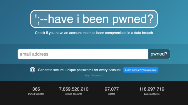 For Sale: Have I Been Pwned