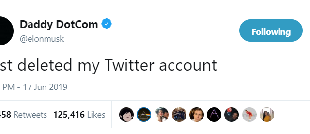 Elon Musk ‘Deletes Twitter Account’, Becomes Daddy
