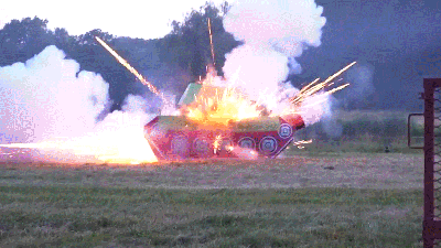 Watch This YouTuber Blow Up The World’s Largest Fireworks Tank