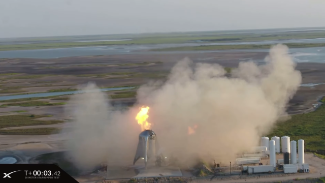 SpaceX Aborts First Attempted Flight Test Of ‘Starhopper’ Prototype After Engines Fire