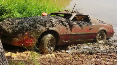 Stolen, Mud-Filled 1983 Pontiac Firebird Found At The Bottom Of A Lake