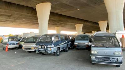 Someone Is Parking A Treasure Trove Of JDM Vans Under A California Freeway