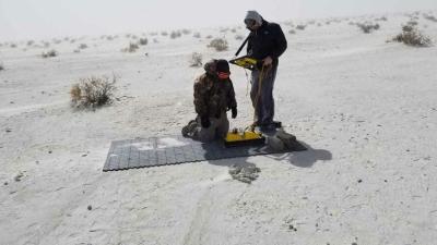 Radar Scans Reveal Ancient Human Footprint Embedded In Mammoth Track