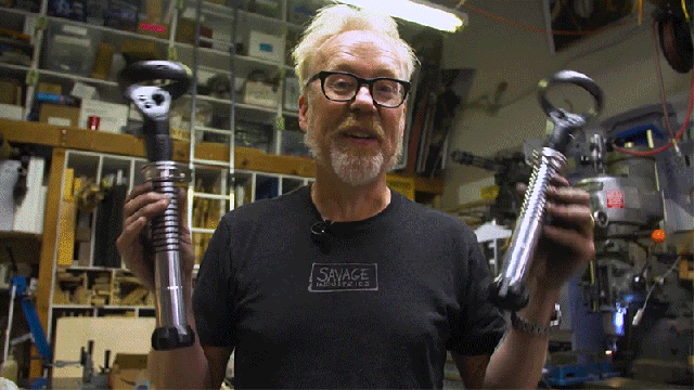 Adam Savage Made A Pair Of Lightsaber Controllers To Make The Beatsaber VR Experience Feel More Realistic