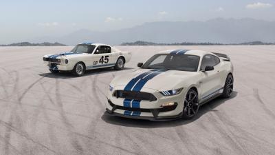 Ford Presents Rare Opportunity To Buy White Mustang With Blue Stripes