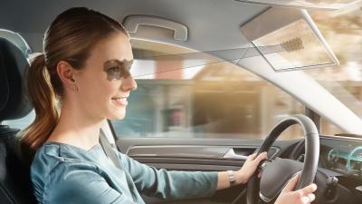 Bosch’s LCD Car Visor Only Blocks Your View Of The Road Where The Sun Is In Your Eyes