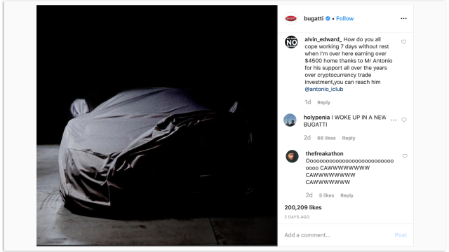 I Am Utterly Fascinated By Bugatti’s Instagram Comments