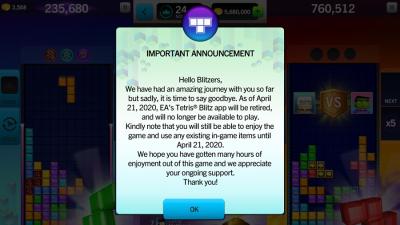 You Soon Won’t Be Able To Play EA’s Official Tetris Game On Your iPhone