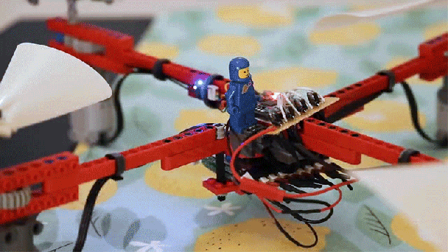 Engineer Builds A Fully Functional Flying Drone Using Almost Nothing But Legos