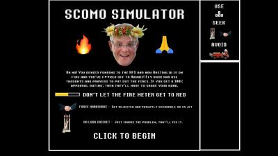 ScoMo Simulator Is Snake But You Dodge The RFS And Put Out Fires With Prayers And Cricket