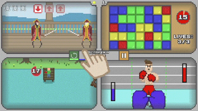 An iOS Game Where You Play Four Retro Games At The Same Time Might Break Your Brain
