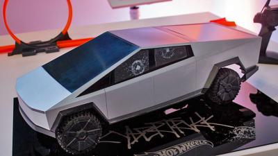 Hot Wheels Made A Mini Tesla Cybertruck Complete With Broken Window Stickers