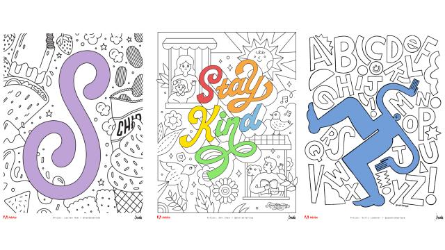 Adobe Releases A Free Colouring Book So You Can Colour Through It
