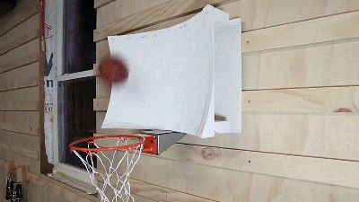 Guy Uses Physics And Computer Simulations To Design A Never-Miss Basketball Hoop