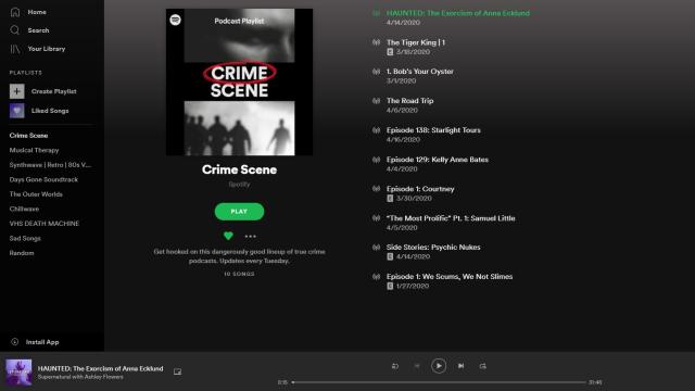 Spotify’s New Podcast Playlists Will Feed Your True Crime Addiction