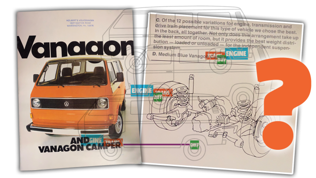 This Old VW Vanagon Brochure Contains An Interesting And Unintentional Hidden Brain Teaser