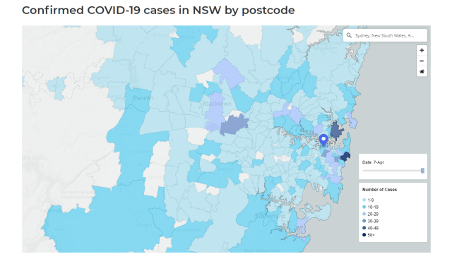 NSW Government Preview Site Shows How Many Coronavirus Cases There Are In Your Suburb