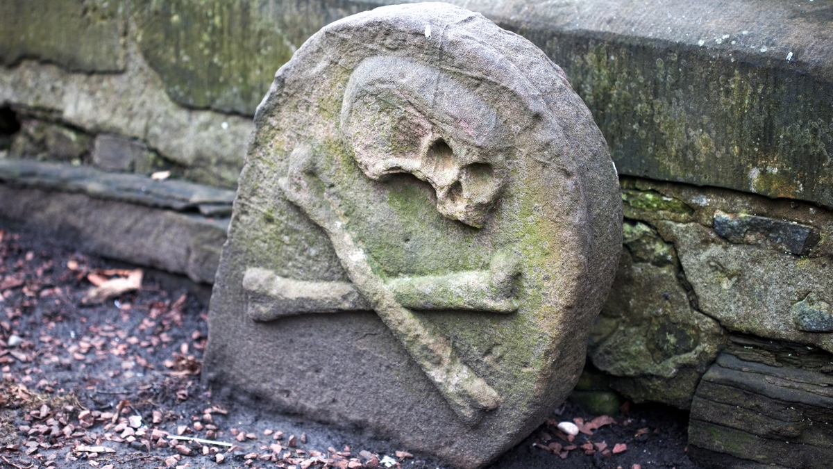 "Symbol of Black DeathGreyfriars cemetery, Edinburgh"