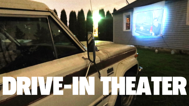 How I Built A $160 Drive-In Movie Theatre To Hang Out With Friends While Social Distancing