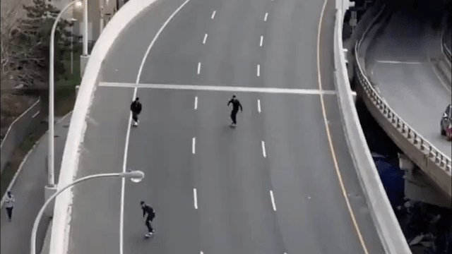 Skateboarders Turn Empty Toronto Expressway Into A High-Speed Skate Park