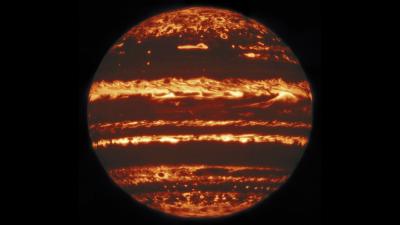 Jupiter Looks Like A Fireball In This ‘Lucky’ Infrared Image
