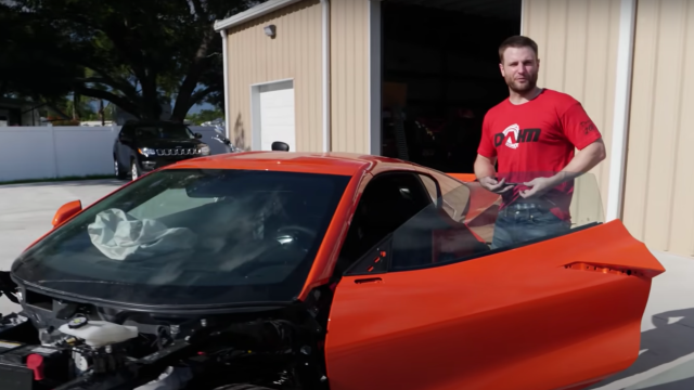 This Guy Is Trying To Turn A Wrecked C8 Corvette Into A Four-Rotor Rotary Monster