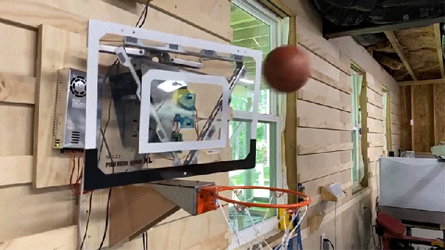 Ball-Tracking Basketball Hoop Makes It Impossible To Miss A Shot