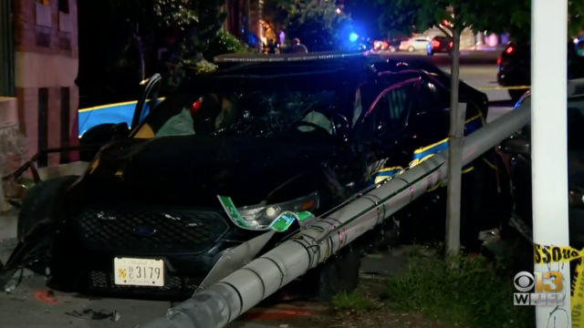 Two Baltimore Cop Cars Crash Into Each Other For Some Reason